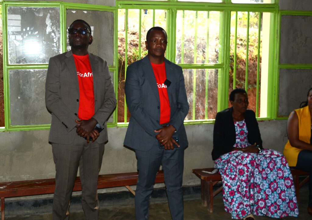 The Country Director of ForAfrika in Rwanda during his address.
